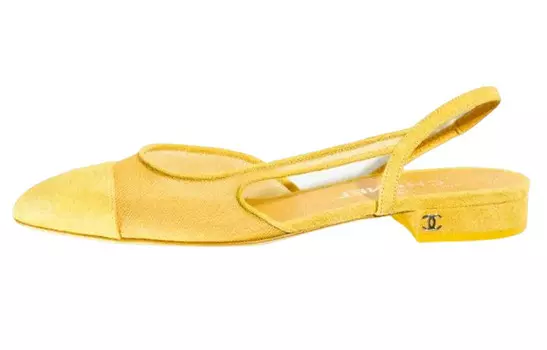 Женская повседневная обувь Женские низкие туфли шафранового цвета Chanel