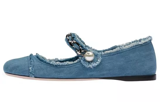 Женская повседневная обувь Женский деним синий Miu Miu