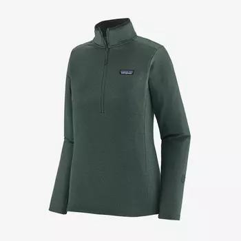 Женская повседневная рубашка на молнии R1 Patagonia, цвет Nouveau Green - Northern Green X-Dye