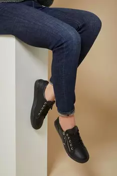 Женская повседневная спортивная обувь с молнией по бокам Jones Bootmaker, черный