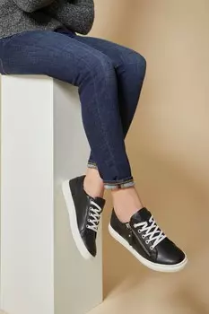 Женская повседневная спортивная обувь с молнией по бокам Jones Bootmaker, черный