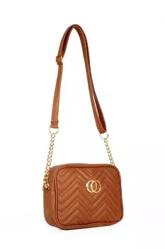 Женская повседневная сумка на плечо с полуцепочным ремнем (20551) Luwwe Bags, загар