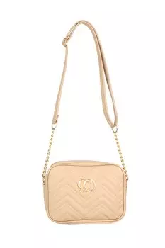 Женская повседневная сумка на плечо с полуцепочным ремнем (20551) Luwwe Bags, крем