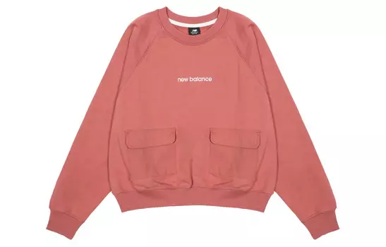 Женская повседневная толстовка с карманом, цвет розовый New Balance