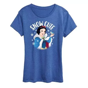 Женская праздничная футболка с рисунком Disney Princess Snow White "Snow Cute", синий
