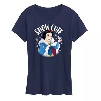 Женская праздничная футболка с рисунком Disney Princess Snow White "Snow Cute", темно-синий