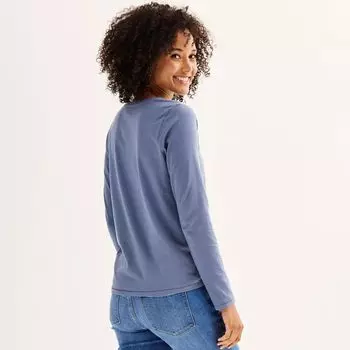 Женская праздничная футболка Sonoma Goods For Life с длинными рукавами и рисунком Sonoma Goods For Life