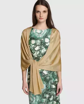 Женская праздничная шаль Banarassi, золотой