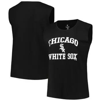 Женская профилированная черная майка Chicago White Sox больших размеров