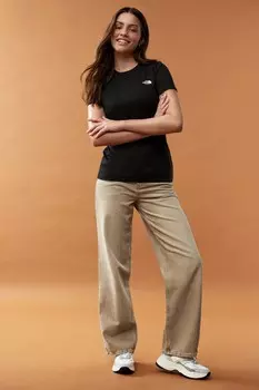 Женская простая футболка с куполом The North Face, черный