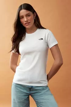 Женская простая футболка с куполом The North Face, белый