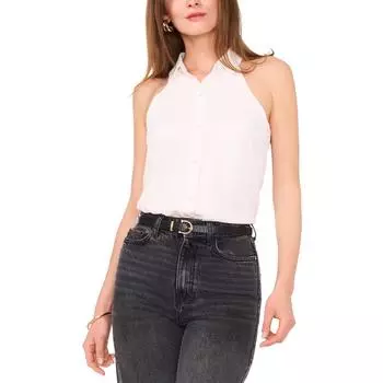 Женская прозрачная блузка с бретелью через шею 1.State, цвет new ivory