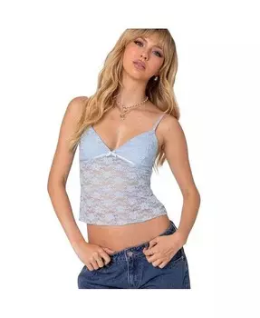 Женская прозрачная кружевная майка Eira Edikted, синий