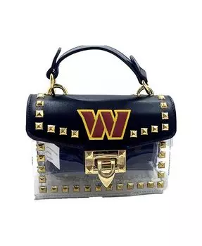 Женская прозрачная сумка через плечо Washington Commanders с заклепками Cuce, черный