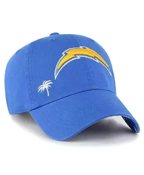Женская пудрово-синяя регулируемая шляпа Los Angeles Chargers Confetti Icon Clean Up '47 Brand, синий