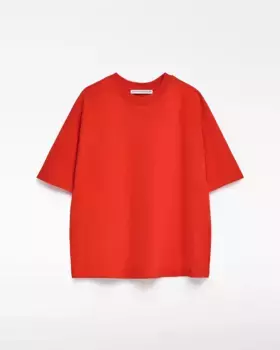 Женская расклешенная футболка из органического хлопка Adolfo Dominguez, коралловый