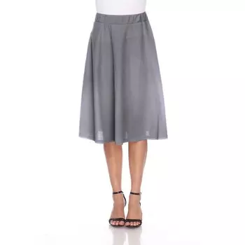 Женская расклешенная юбка длиной до колена WM Fashion, серый