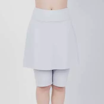 Женская расклешенная юбка для плавания до середины бедра с велосипедными шортами Calypsa, цвет dusty blue