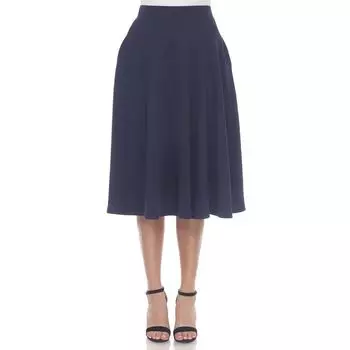 Женская расклешенная юбка-миди WM Fashion, темно-синий