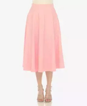 Женская расклешенная юбка с карманами White Mark, розовый