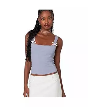 Женская ребристая майка Lola Edikted, синий