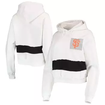 Женская Refried Apparel, белый/черный укороченный пуловер с капюшоном San Francisco Giants
