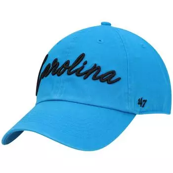 Женская регулируемая кепка Blue Carolina Panthers '47 Vocal Clean Up