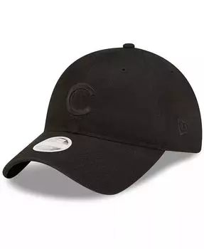 Женская регулируемая кепка Chicago Cubs Black on Black Core Classic II 9TWENTY New Era, черный