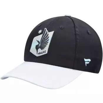 Женская регулируемая кепка Fanatics черного цвета с логотипом Minnesota United FC Iconic Defender Fanatics