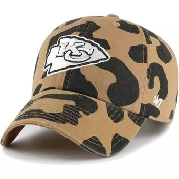 Женская регулируемая кепка Kansas City Chiefs Rosette '47 светло-коричневого цвета