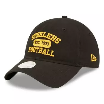 Женская регулируемая кепка New Era Black Pittsburgh Steelers Formed 9TWENTY New Era