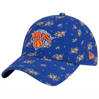 Женская регулируемая кепка New Era Blue New York Knicks Bloom с принтом 9TWENTY New Era