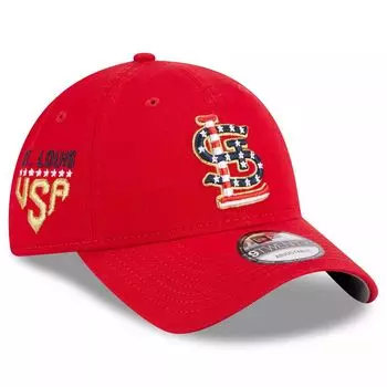 Женская регулируемая кепка New Era Red St. Louis Cardinals 2023, четвертое июля 9TWENTY New Era