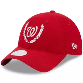 Женская регулируемая кепка New Era Red Washington Nationals Leaves 9TWENTY New Era