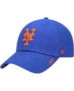 Женская регулируемая кепка Royal New York Mets Team Miata Clean Up '47 Brand, синий