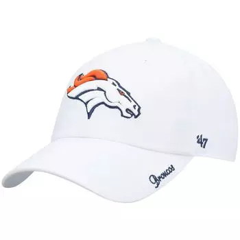 Женская регулируемая кепка с логотипом Denver Broncos Miata '47 белого цвета