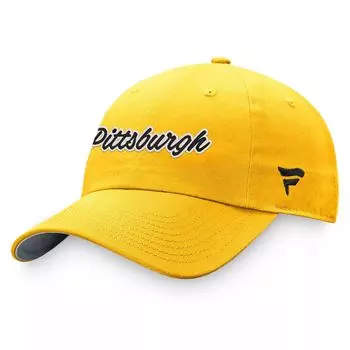 Женская регулируемая кепка с логотипом Fanatics золотого цвета Pittsburgh Penguins Fanatics