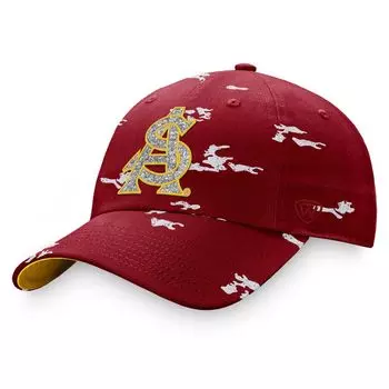 Женская регулируемая кепка Top of the World бордового цвета штата Аризона Sun Devils OHT Military Appreciation Betty