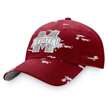 Женская регулируемая кепка Top of the World Maroon Mississippi State Bulldogs OHT Military Appreciation Betty