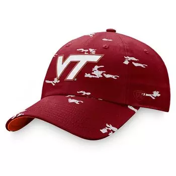 Женская регулируемая кепка Top of the World Maroon Virginia Tech Hokies OHT Military Appreciation Betty