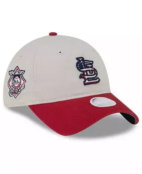 Женская регулируемая шапка хаки/красного цвета St. Louis Cardinals 2024, четвертое июля 9TWENTY New Era, мультиколор