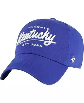 Женская регулируемая шапка Royal Kentucky Wildcats Sidney Clean Up '47 Brand, синий