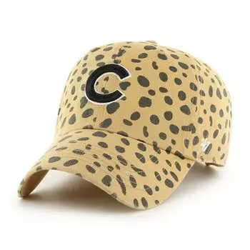 Женская регулируемая шапка светло-коричневого цвета Chicago Cubs Cheetah Clean Up '47