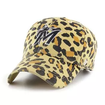 Женская регулируемая шляпа '47 Miami Marlins Tan Cheetah Clean Up