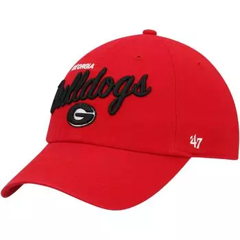 Женская регулируемая шляпа '47 Red Georgia Bulldogs Phoebe Clean Up