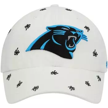 Женская регулируемая шляпа '47 White Carolina Panthers Team Confetti Clean Up