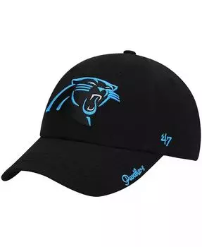 Женская регулируемая шляпа Black Carolina Panthers Miata Clean Up '47 Brand, черный