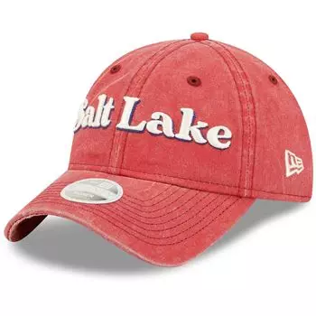 Женская регулируемая шляпа New Era Red Real Salt Lake Anounce 9TWENTY New Era
