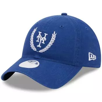 Женская регулируемая шляпа New Era Royal New York Mets Leaves 9TWENTY New Era