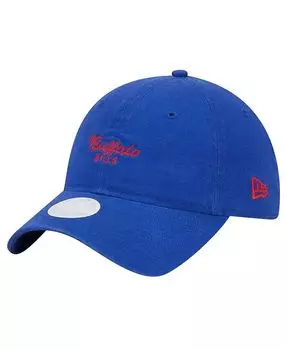 Женская регулируемая шляпа Royal Buffalo Bills Throwback Delicate 9Twenty New Era, синий